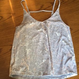 American Eagle crushed velvet crop top